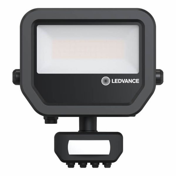 Holofote LED preto para exterior com sensor de movimento 17W 2400 lm IP65 FL 20 SN P 17W 2K4LM SY100 BK