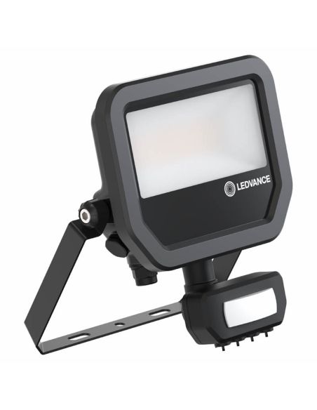 Holofote LED preto para exterior com sensor de movimento 17W 2400 lm IP65 FL 20 SN P 17W 2K4LM SY100 BK