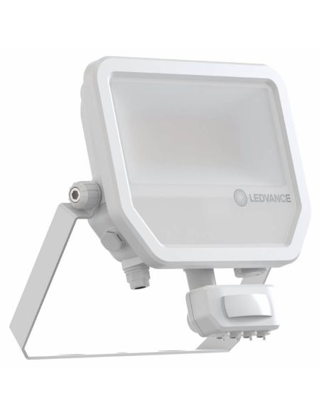 Holofote LED branco para exterior com sensor de presença 41W 6000 lm IP65 FL 50 SN P 41W 6KLM SY100 BK