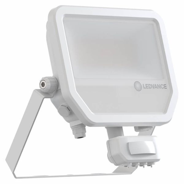 Holofote LED branco para exterior com sensor de presença 41W 6000 lm IP65 FL 50 SN P 41W 6KLM SY100 BK