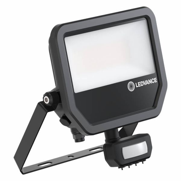 Projecteur LED extérieur noir avec détecteur de présence 41W 6000 lm IP65 FL 50 SN P 41W 6KLM SY100 BK