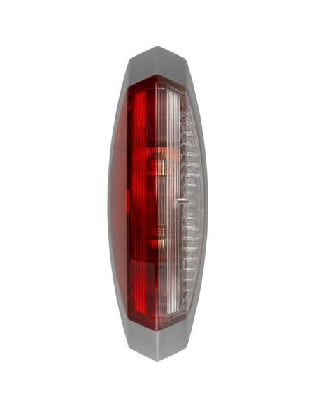 Luz Galibo cinza escuro com luz branca e vermelha com lâmpada C5W - para caravana Hymer, Knaus, Fendt 2XS 008 479-011