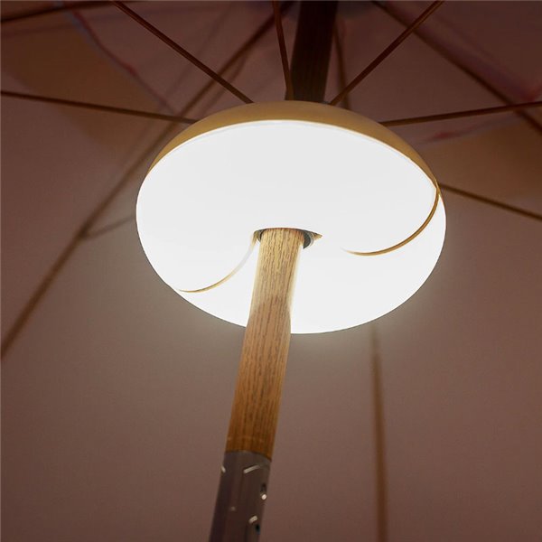 Lampe ronde LIMA avec aimant pour parasol avec batterie 3000K+ RGB