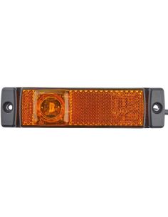 Luz de Gálibo LED ambar HELLA 12/24V - Montaje Lateral CCC/ADR/GGVS - Cable 1500mm Ziegler Sommer Rosenbauer MCI Kenworth
