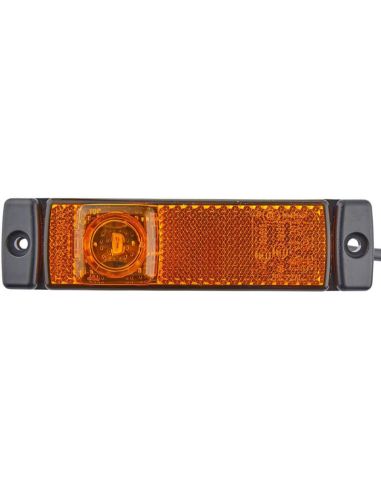 Luz de Gálibo LED ambar HELLA 12/24V - Montaje Lateral CCC/ADR/GGVS - Cable 1500mm Ziegler Sommer Rosenbauer MCI Kenworth