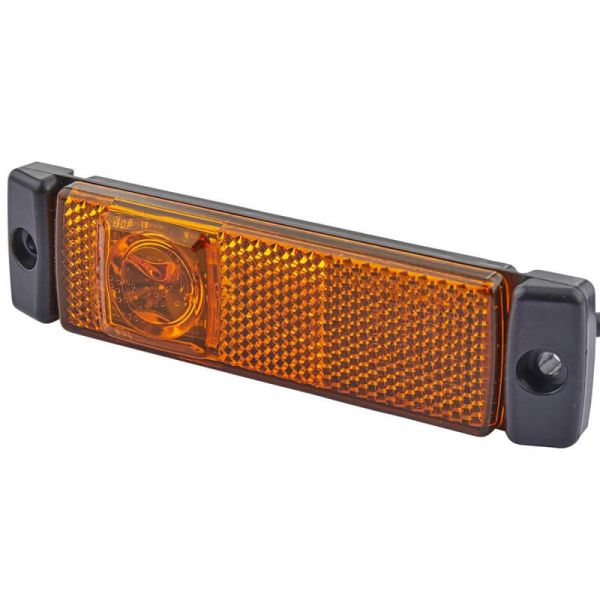 Luz de Gálibo LED ambar HELLA 12/24V - Montaje Lateral CCC/ADR/GGVS - Cable 1500mm Ziegler Sommer Rosenbauer MCI Kenworth