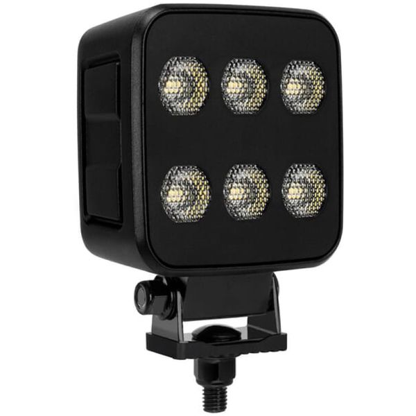 Lampe de travail carrée à LED série BLACK, lampe de projection 6600Lm 60W 12/24V