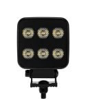 Luz de trabalho LED quadrada série PRETA 6600Lm 60W 12/24V luz de projeção