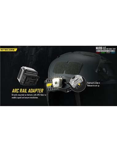 NU06 LE 4 couleurs lampe de signalisation tactique USB-C magnétique rechargeable