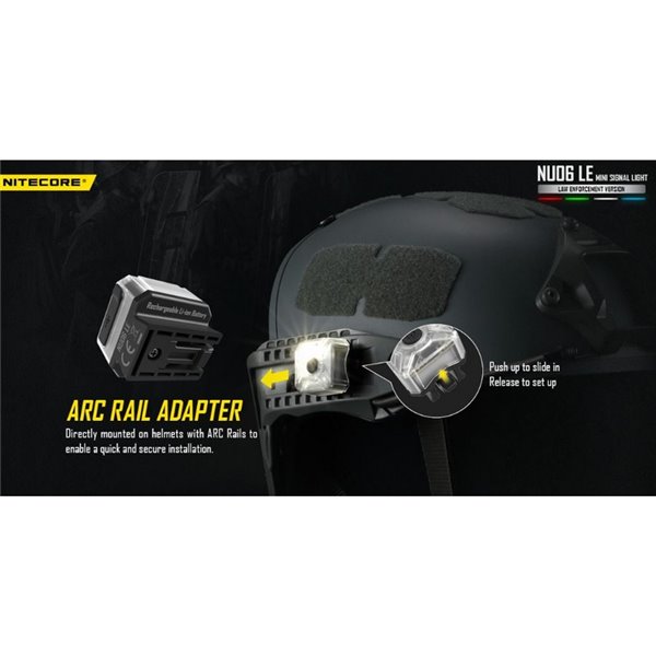 NU06 LE 4 couleurs lampe de signalisation tactique USB-C magnétique rechargeable