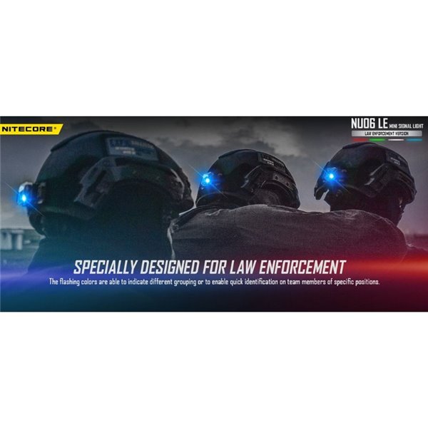 Luz de señalización táctica NU06 LE 4 colores recargable USB-C magnética