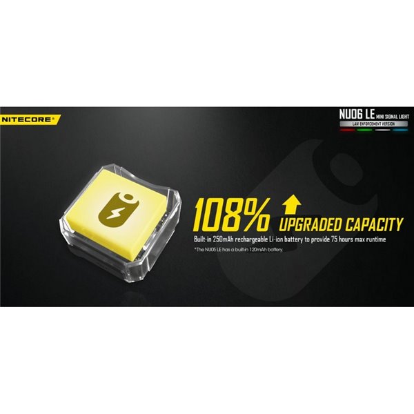 NU06 LE 4 couleurs lampe de signalisation tactique USB-C magnétique rechargeable