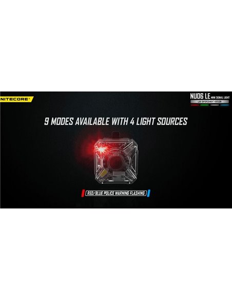 NU06 LE 4 couleurs lampe de signalisation tactique USB-C magnétique rechargeable