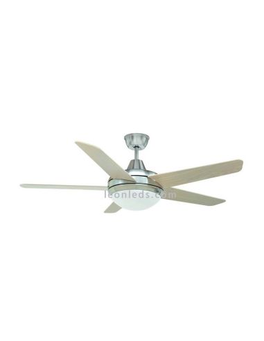 Ventilador de Teto Vento Ø134 CM 17W Com Led Light acabamento em madeira e níquel da Exo Lighting | leonleds