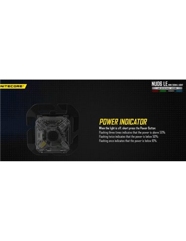 Luz de señalización táctica NU06 LE 4 colores recargable USB-C magnética