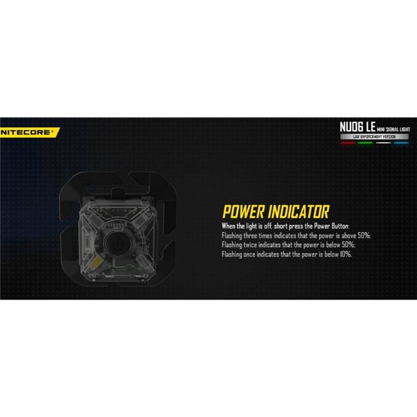 Luz de señalización táctica NU06 LE 4 colores recargable USB-C magnética