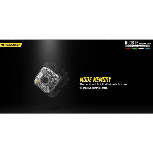 Luz de señalización táctica NU06 LE 4 colores recargable USB-C magnética