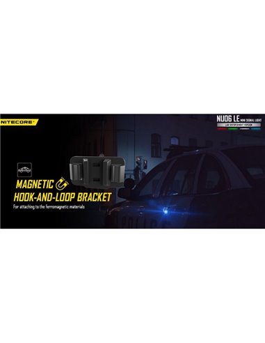 Luz de señalización táctica NU06 LE 4 colores recargable USB-C magnética