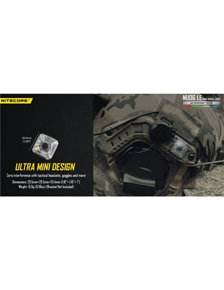 NU06 LE Luz de sinalização tática magnética recarregável de 4 cores USB-C