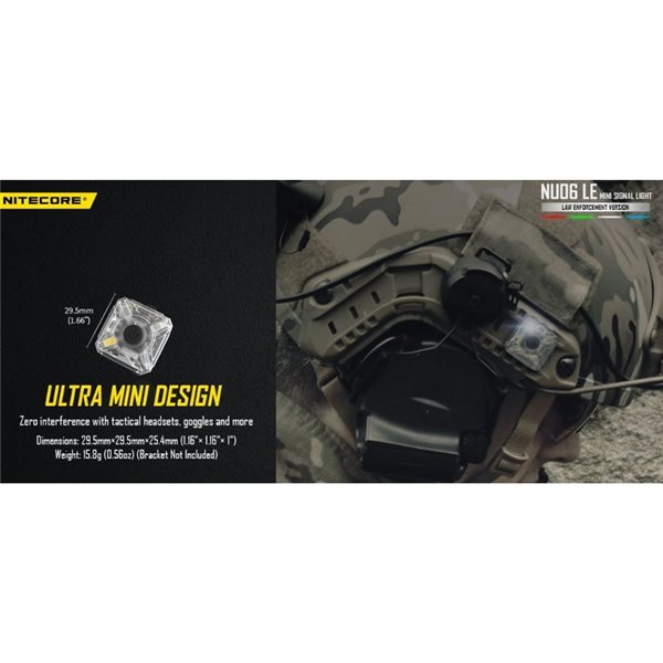 NU06 LE Luz de sinalização tática magnética recarregável de 4 cores USB-C