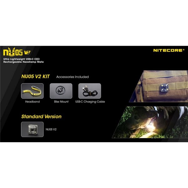 Luz de sinalização USB-C IP66 recarregável ultraleve NU05 V2