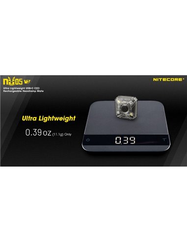 Luz de señalización NU05 V2 ultraligera recargable USB-C IP66