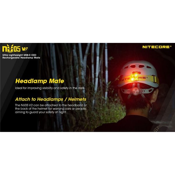 Luz de sinalização USB-C IP66 recarregável ultraleve NU05 V2