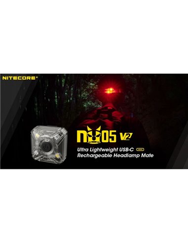 NU05 V2 Lampe de signalisation ultralégère rechargeable USB-C IP66