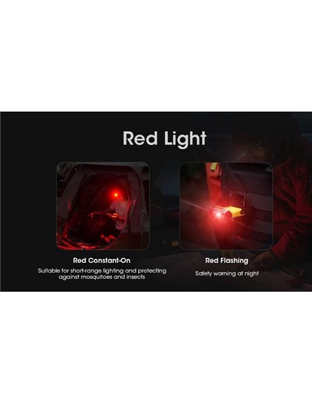 Lampe de poche à pince UN11, capteur de mouvement, 150Lm, rechargeable USB-C IPX5