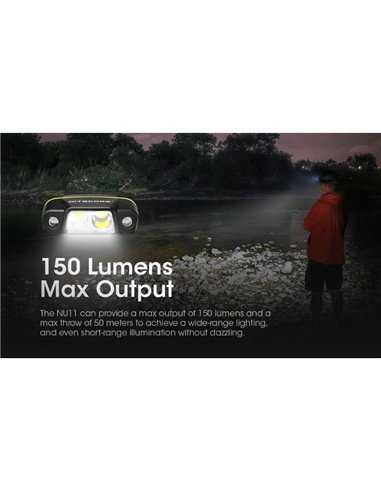 Lanterna clipada UN11 com sensor de movimento 150Lm recarregável USB-C IPX5