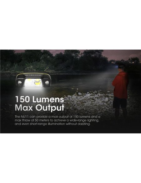Lampe de poche à pince UN11, capteur de mouvement, 150Lm, rechargeable USB-C IPX5