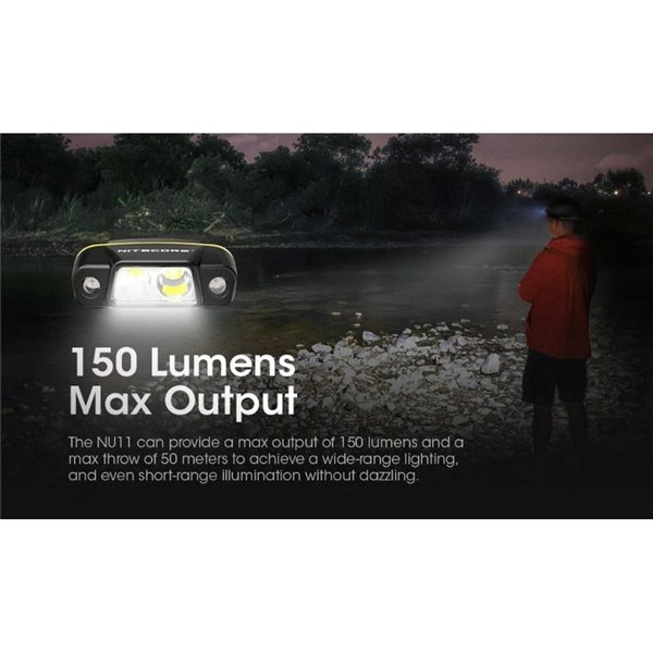 Linterna de clip-on UN11 sensor de movimiento 150Lm recargable USB-C IPX5