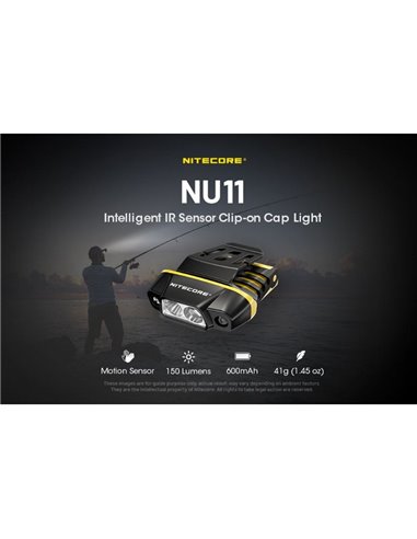 Lampe de poche à pince UN11, capteur de mouvement, 150Lm, rechargeable USB-C IPX5