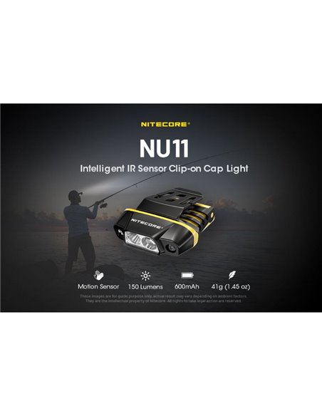 Lampe de poche à pince UN11, capteur de mouvement, 150Lm, rechargeable USB-C IPX5