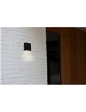 Aplique de exterior LED GEMINI XF, negro 7.4W 1050Lm, 3000K