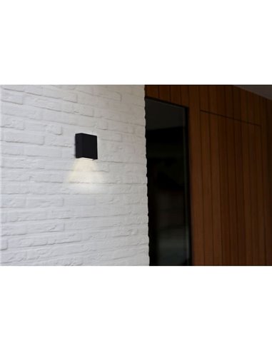 Aplique de exterior LED GEMINI XF, negro 7.4W 1050Lm, 3000K