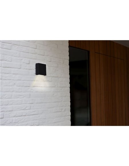 Aplique de exterior LED GEMINI XF, negro 7.4W 1050Lm, 3000K