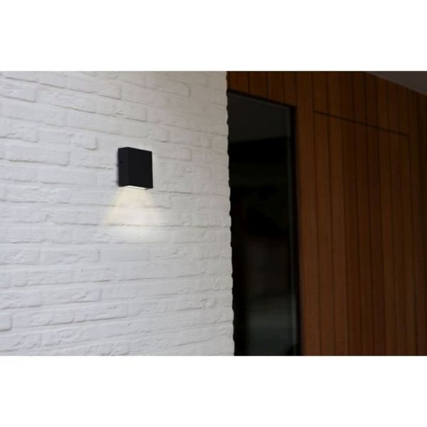 Aplique de exterior LED GEMINI XF, negro 7.4W 1050Lm, 3000K