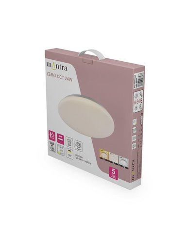 Plafón de techo LED 24W ZERO CCT 3000K-4000K-5000K, 2040Lm