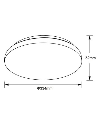Plafón de techo LED 24W ZERO CCT 3000K-4000K-5000K, 2040Lm
