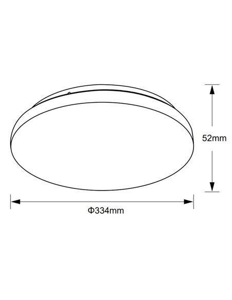 Plafón de techo LED 24W ZERO CCT 3000K-4000K-5000K, 2040Lm