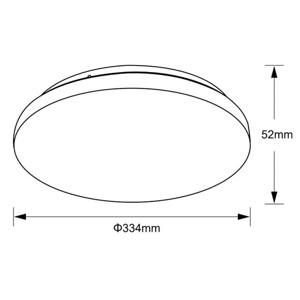 Plafón de techo LED 24W ZERO CCT 3000K-4000K-5000K, 2040Lm