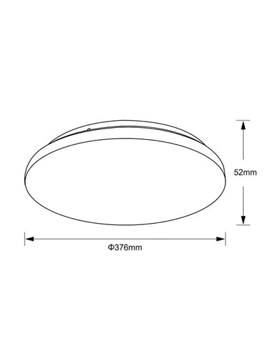 Plafón de techo LED 32W ZERO CCT 3000K-4000K-5000K, 2720Lm