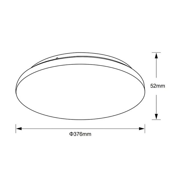 Plafón de techo LED 32W ZERO CCT 3000K-4000K-5000K, 2720Lm