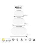 Plafón de techo LED 32W ZERO CCT 3000K-4000K-5000K, 2720Lm