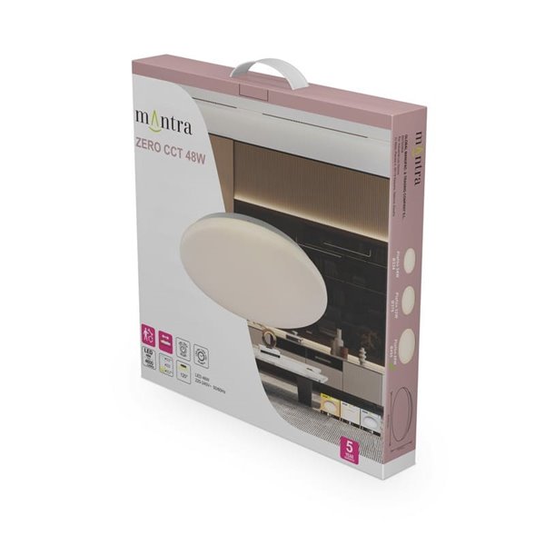Plafón de techo LED 48W ZERO CCT 3000K-4000K-5000K, 4600Lm