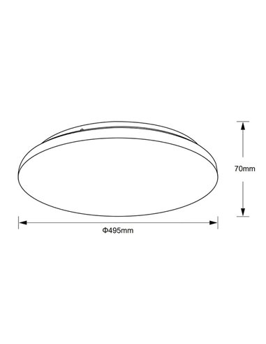 Plafón de techo LED 48W ZERO CCT 3000K-4000K-5000K, 4600Lm