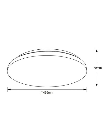 Plafón de techo LED 48W ZERO CCT 3000K-4000K-5000K, 4600Lm