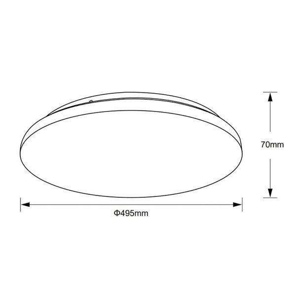 Plafón de techo LED 48W ZERO CCT 3000K-4000K-5000K, 4600Lm