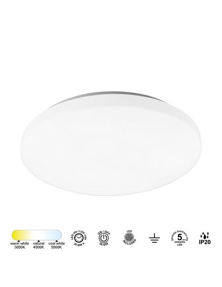 Plafón de techo LED 48W ZERO CCT 3000K-4000K-5000K, 4600Lm